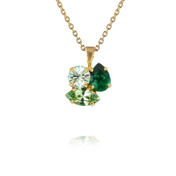 Caroline Svedbom Gold Ana Necklace - Majestic Green Combo